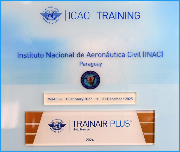 El INAC logra la categoría miembro Gold Full de la metodología TRAINAIR PLUS de la OACI