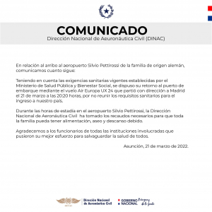 Comunicado a la Opinión Pública - 21/03/2022